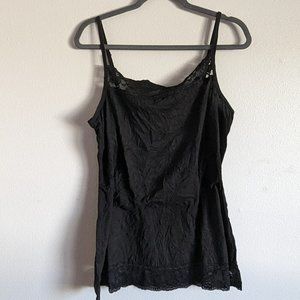Black Maurices Crinkle Cami